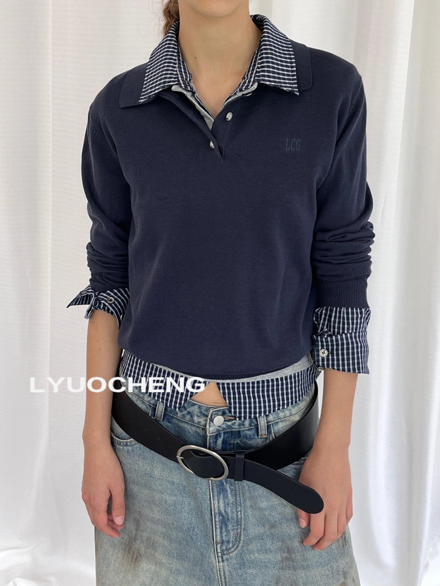 LYUOCHENG Classic Knit Polo Shirt In Multiple Colors