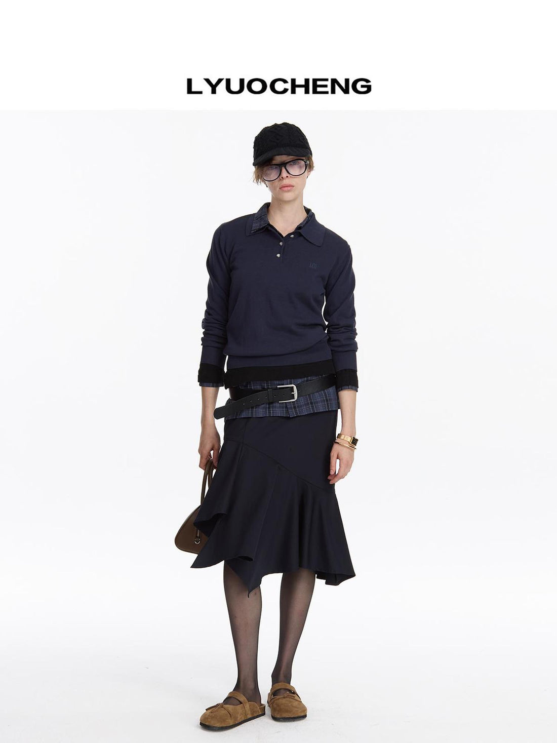 LYUOCHENG Classic Knit Polo Shirt In Multiple Colors