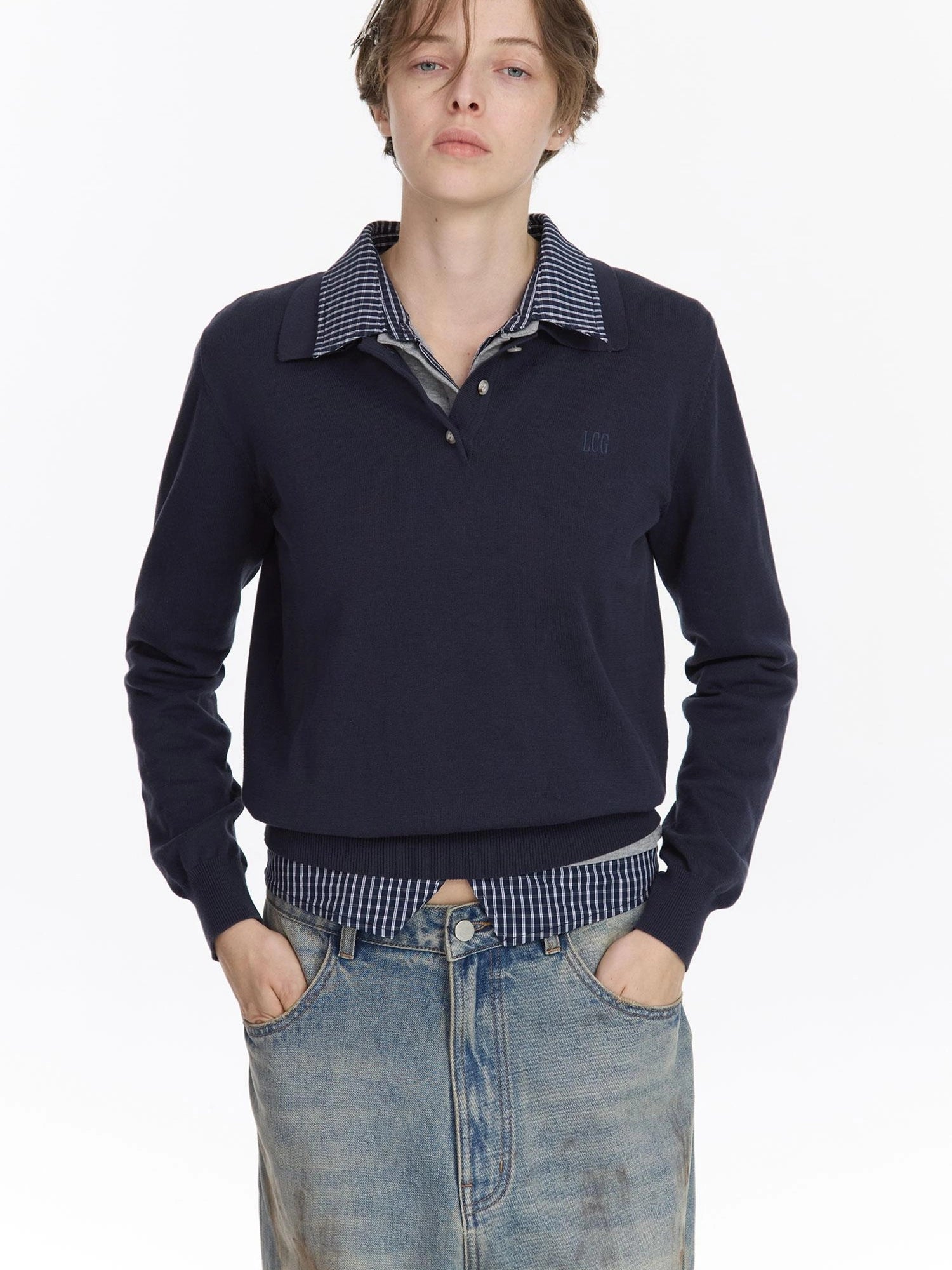 LYUOCHENG Classic Knit Polo Shirt In Multiple Colors