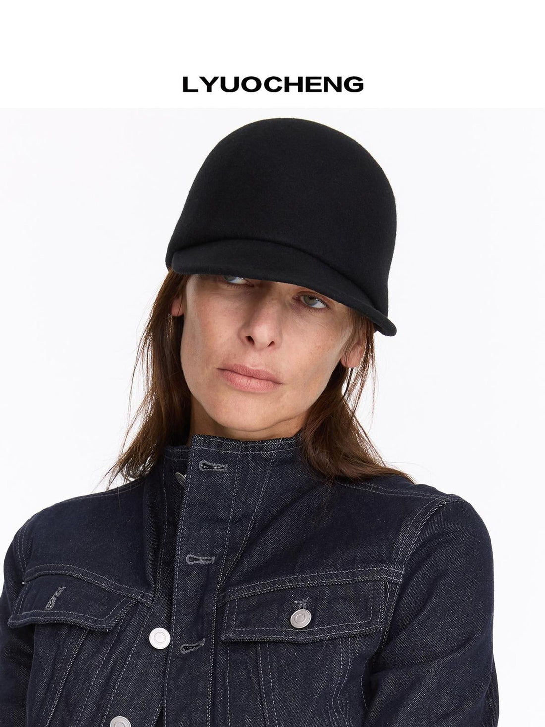 LYUOCHENG Classic Wool Short Brim Equestrian Derby Hat