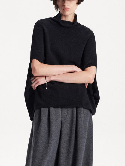 LYUOCHENG Cocoon Rolled Edge Wool Women&
