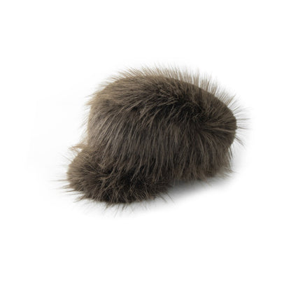 LYUOCHENG_Coffee_Brown_Vintage_Faux_Fur_Flat_Top_Short_Brim_Women&