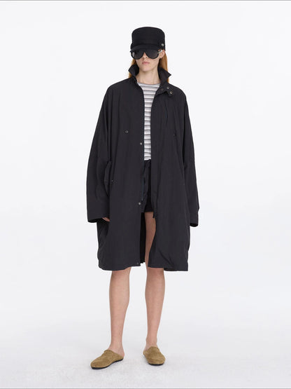 LYUOCHENG Convertible Nylon Trench Coat With Adjustable Length