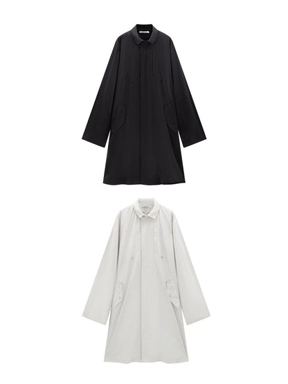 LYUOCHENG Convertible Nylon Trench Coat With Adjustable Length