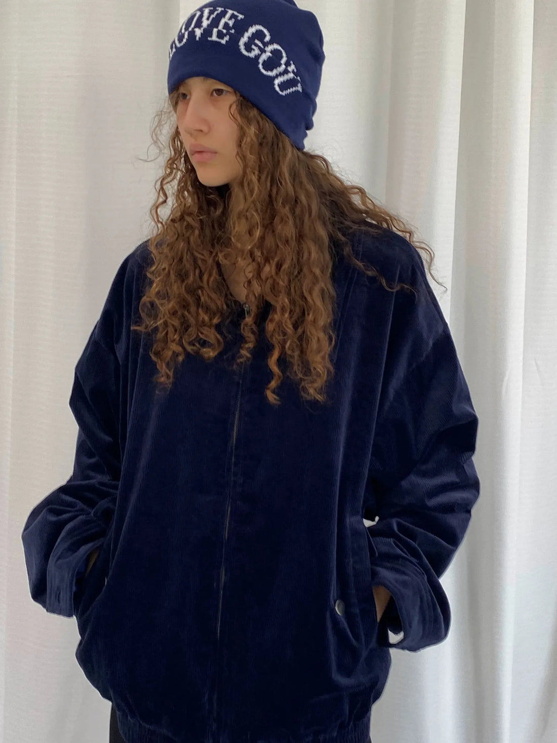 Corduroy Jacket With Eco Leather Collar