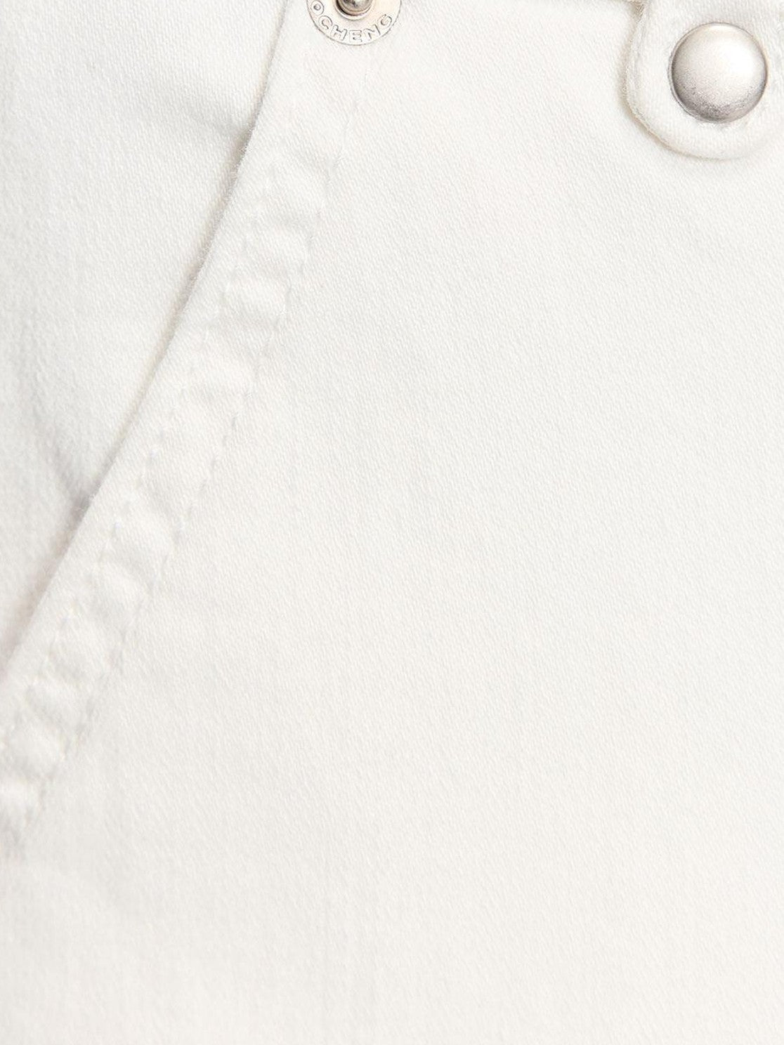LYUOCHENG Curved Hem Minimalist Button Fly Natural Waist Women&