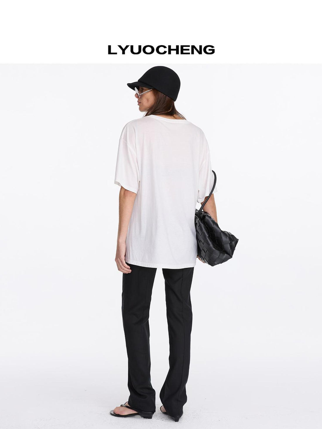 LYUOCHENG Dog Print Loose Fit T-Shirt