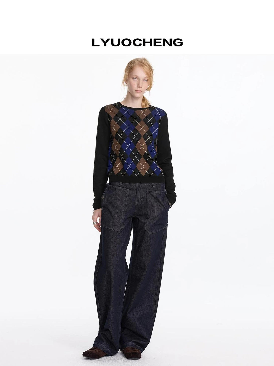 Early Autumn Relaxed Raw Denim Cargo Wide Leg Jeans