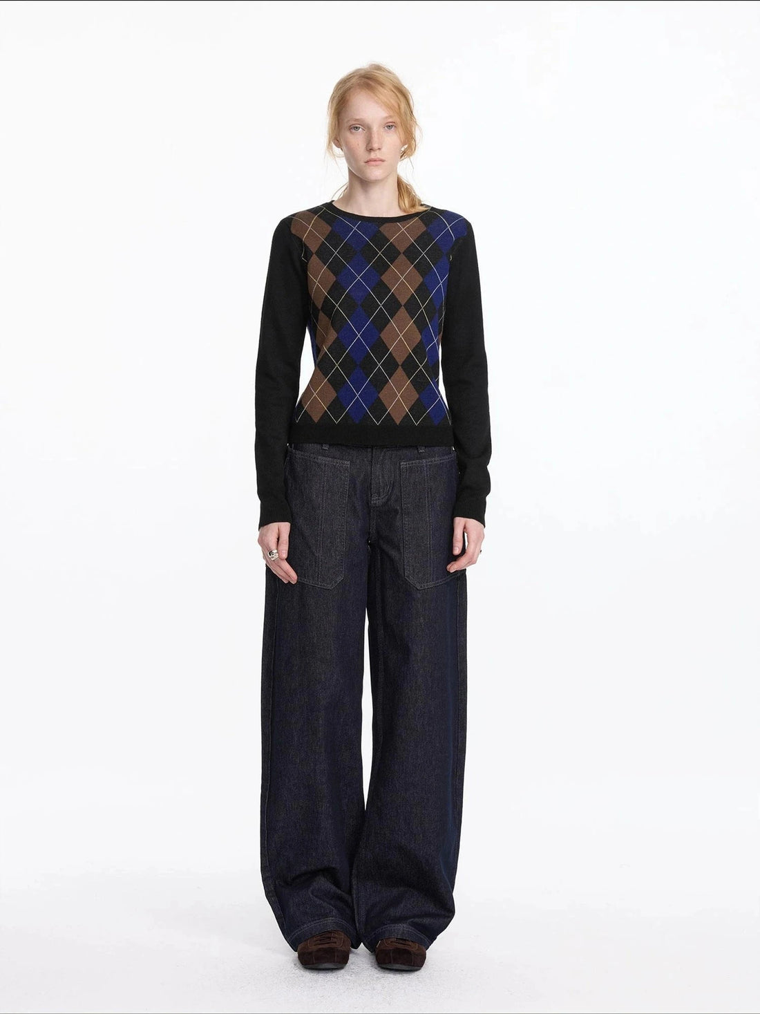Early Autumn Relaxed Raw Denim Cargo Wide Leg Jeans