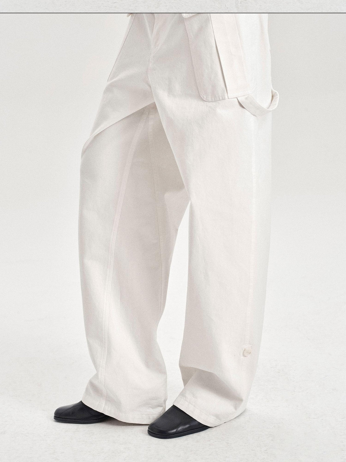 LYUOCHENG Embroidered Multi Pocket Straight Leg Women&