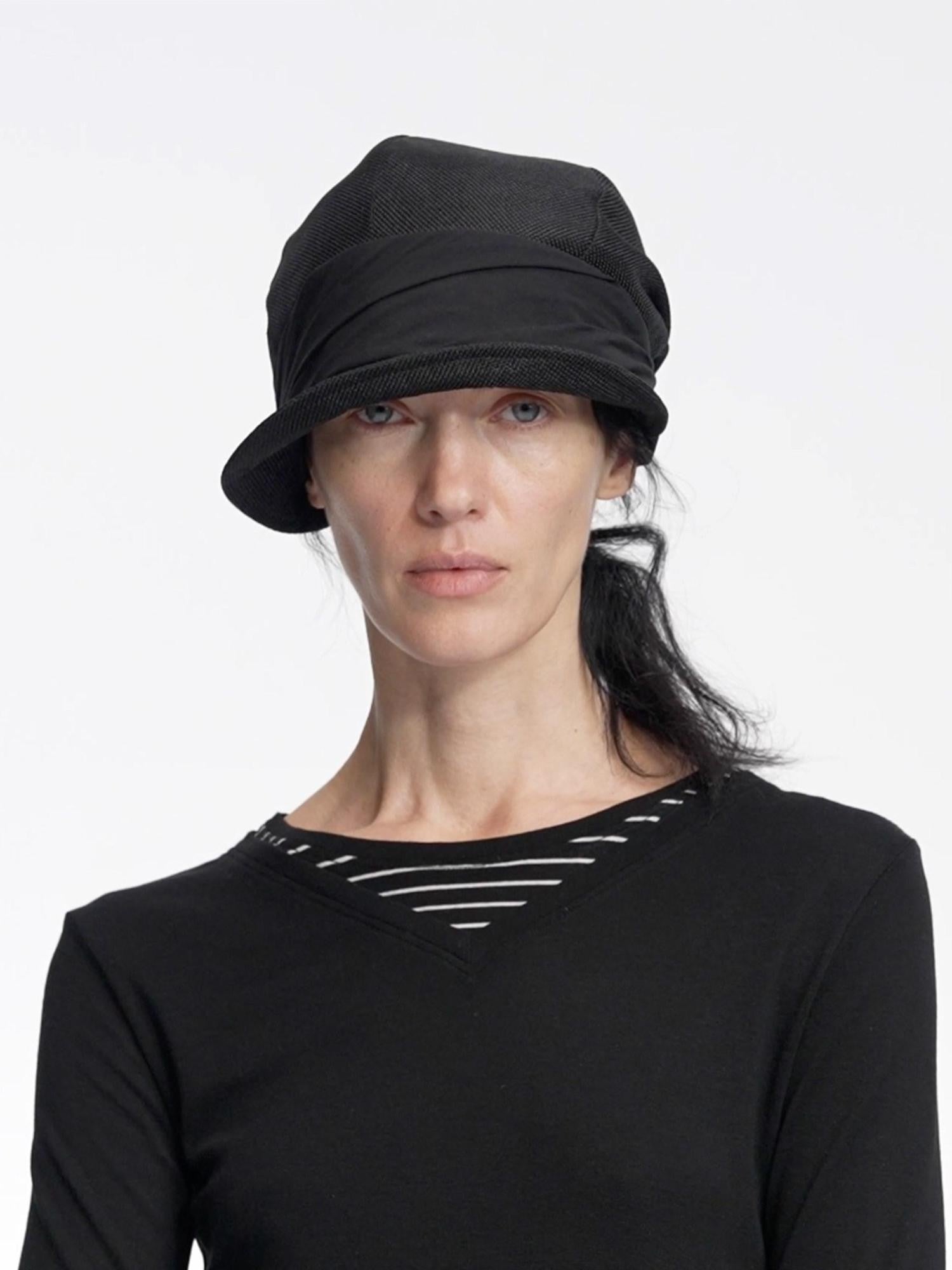 LYUOCHENG Faux Linen Irregular Adjustable Tie Strap Short Brim Women&
