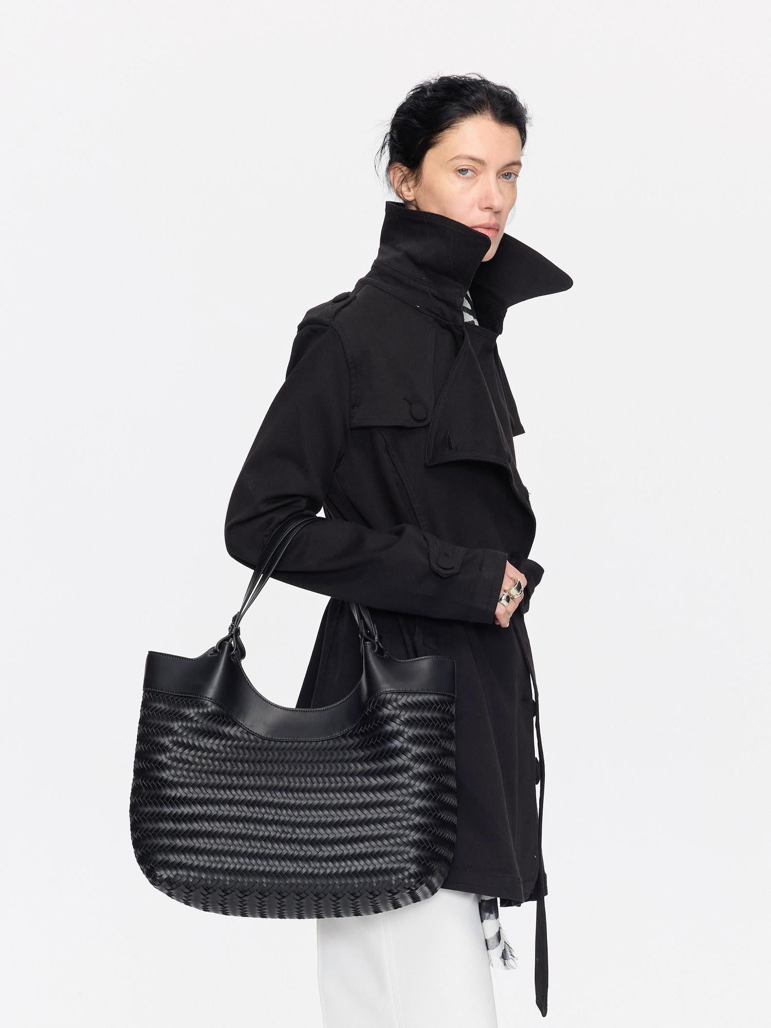 LYUOCHENG Fine Woven Minimalist Large Capacity Tote Women&