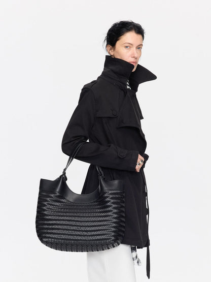 LYUOCHENG Fine Woven Minimalist Large Capacity Tote Women&
