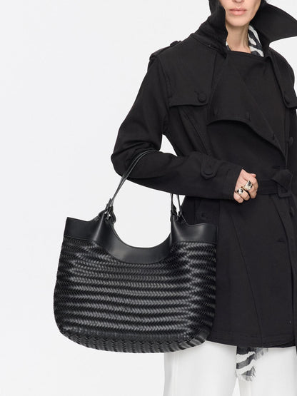 LYUOCHENG Fine Woven Minimalist Large Capacity Tote Women&