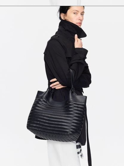 LYUOCHENG Fine Woven Minimalist Large Capacity Tote Women&