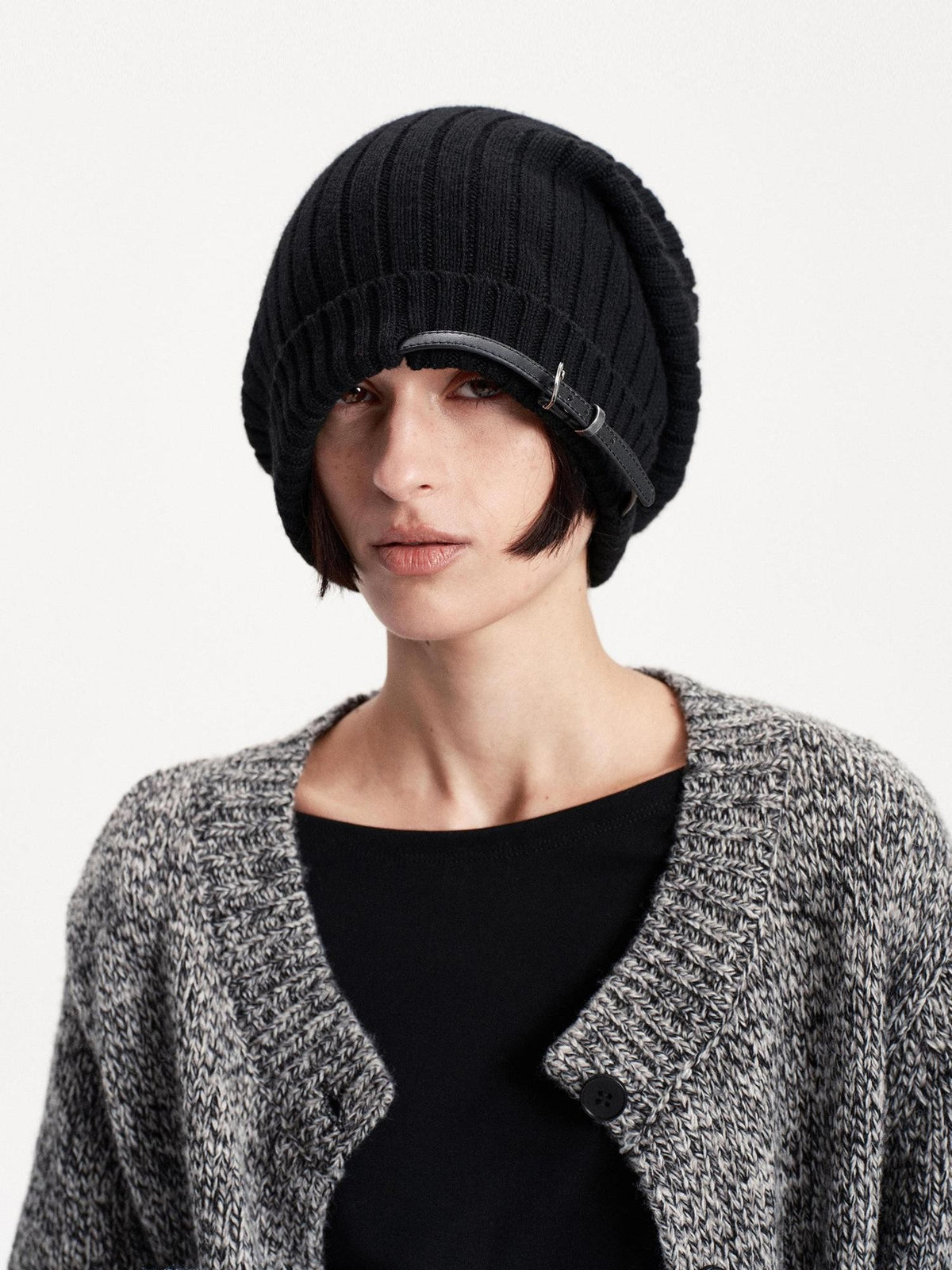 LYUOCHENG Foldable Solid Color Knit Warm Women&