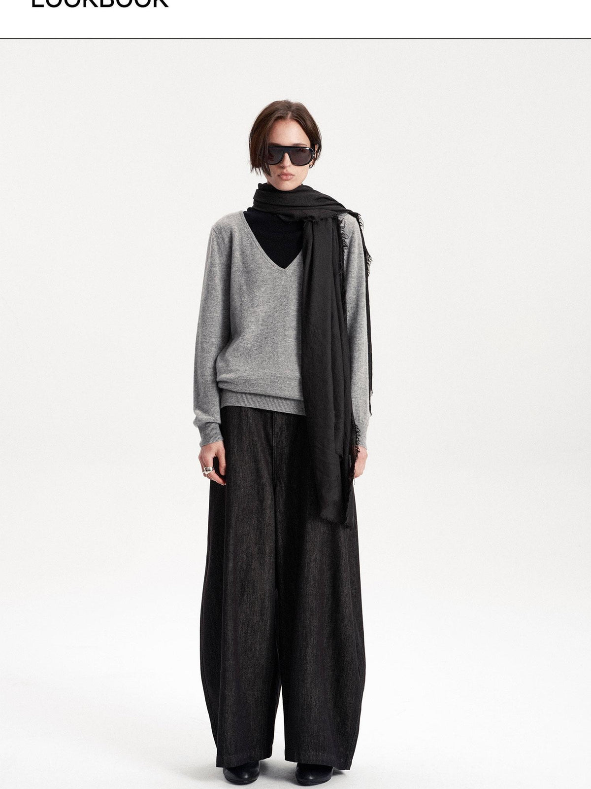 LYUOCHENG Fringed Solid Long Rectangular Women&