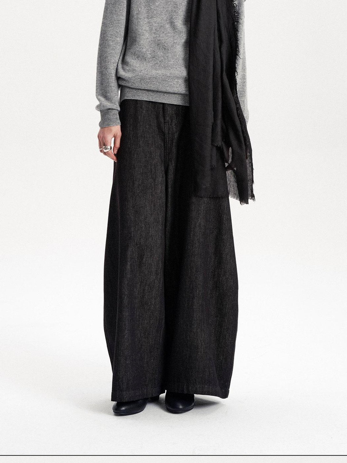 LYUOCHENG Fringed Solid Long Rectangular Women&