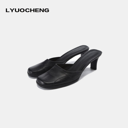 LYUOCHENG_Halfwrap_Square_Toe_Breathable_Non_Slip_Women&