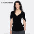 LYUOCHENG_Henley_Raglan_Fitted_Casual_Women&