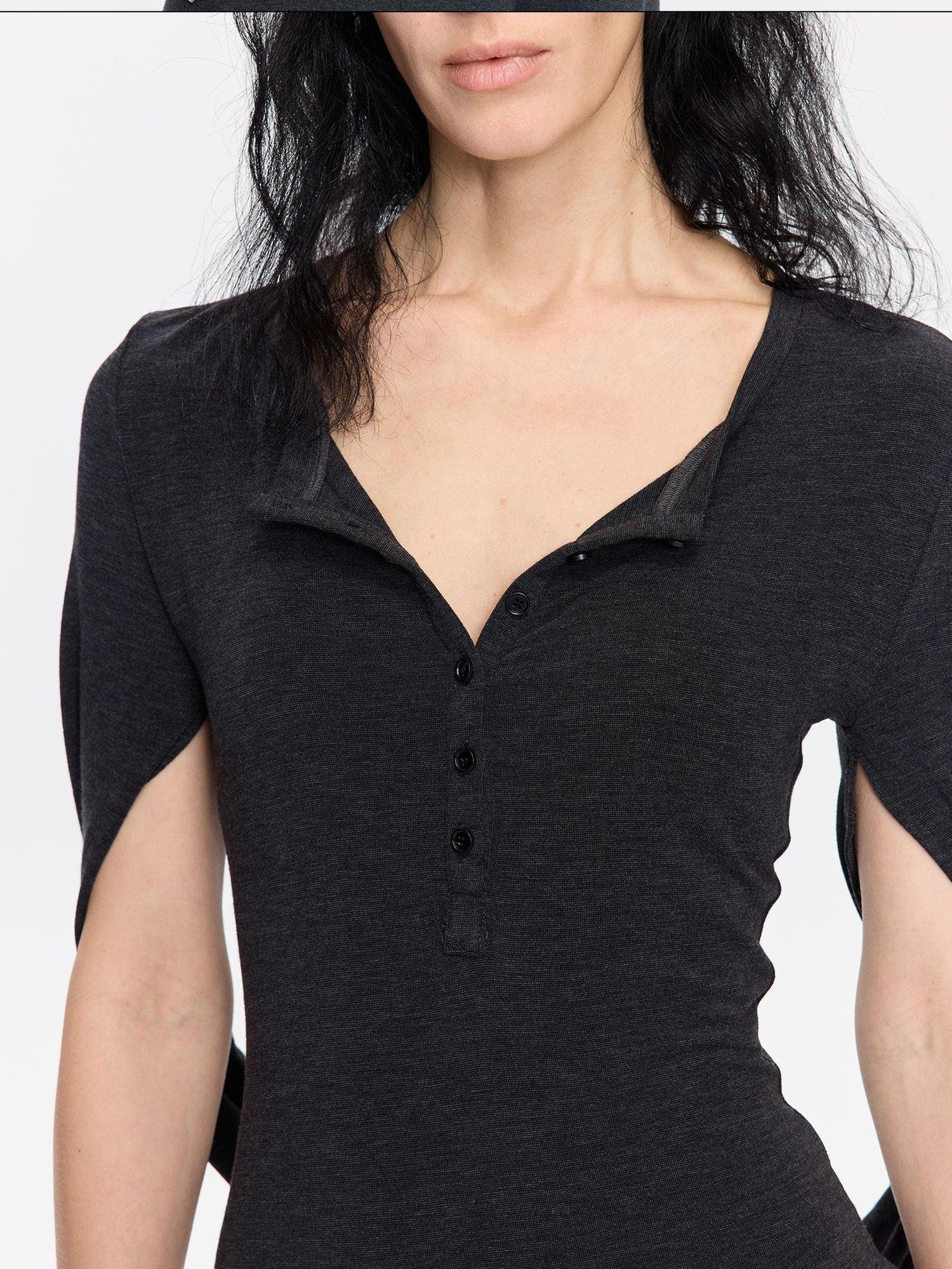 LYUOCHENG Henley Raglan Fitted Casual Women&