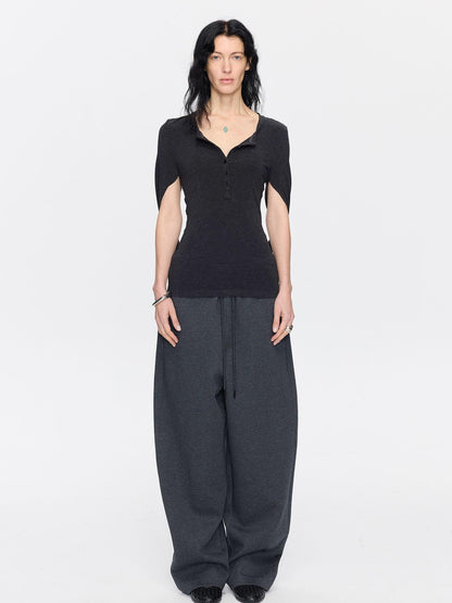LYUOCHENG Henley Raglan Fitted Casual Women&