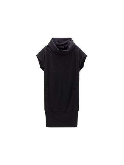 LYUOCHENG High Neck Longline Relaxed Coat