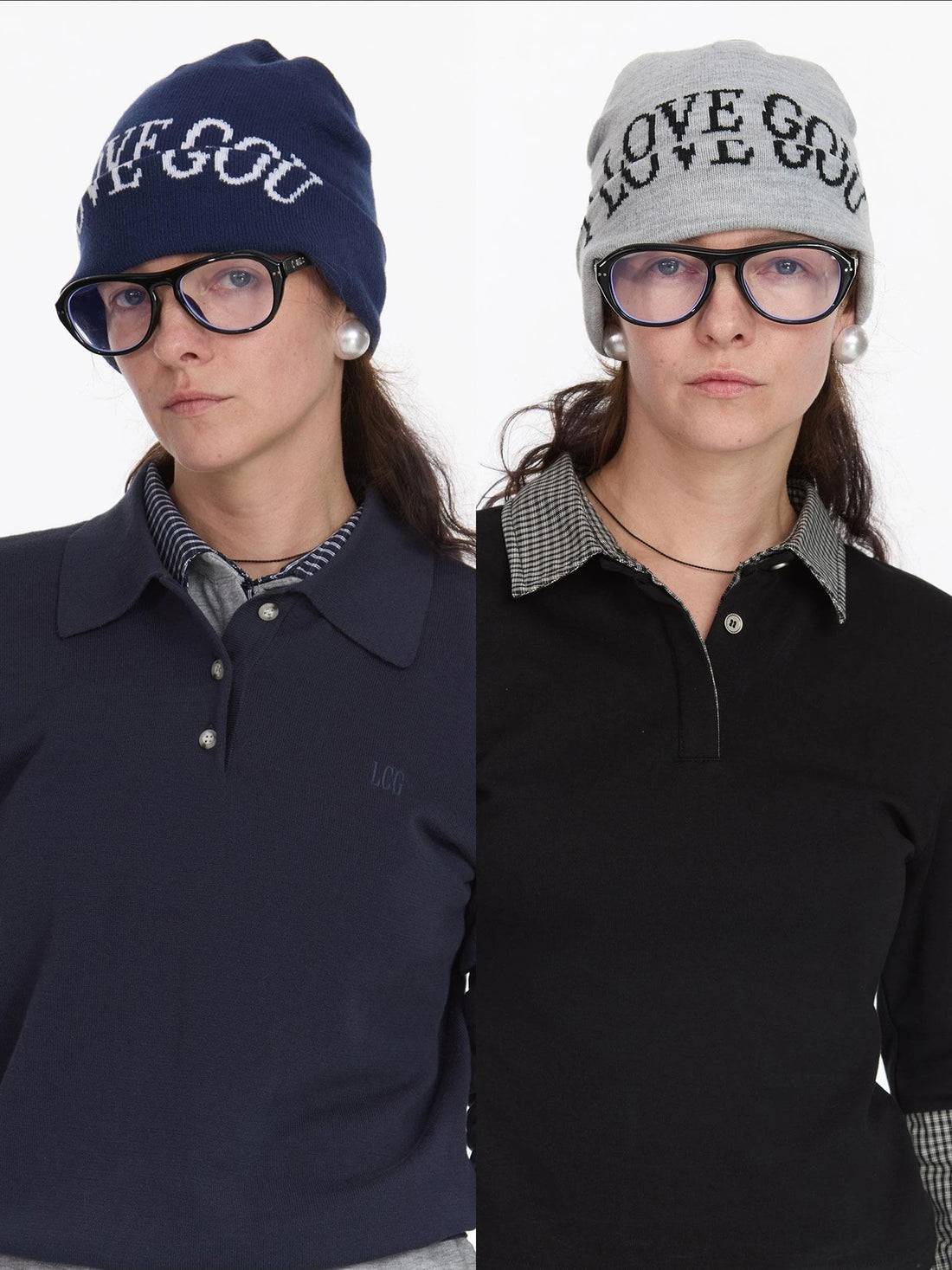 LYUOCHENG I Love Gou Pixel Lettering Beanie