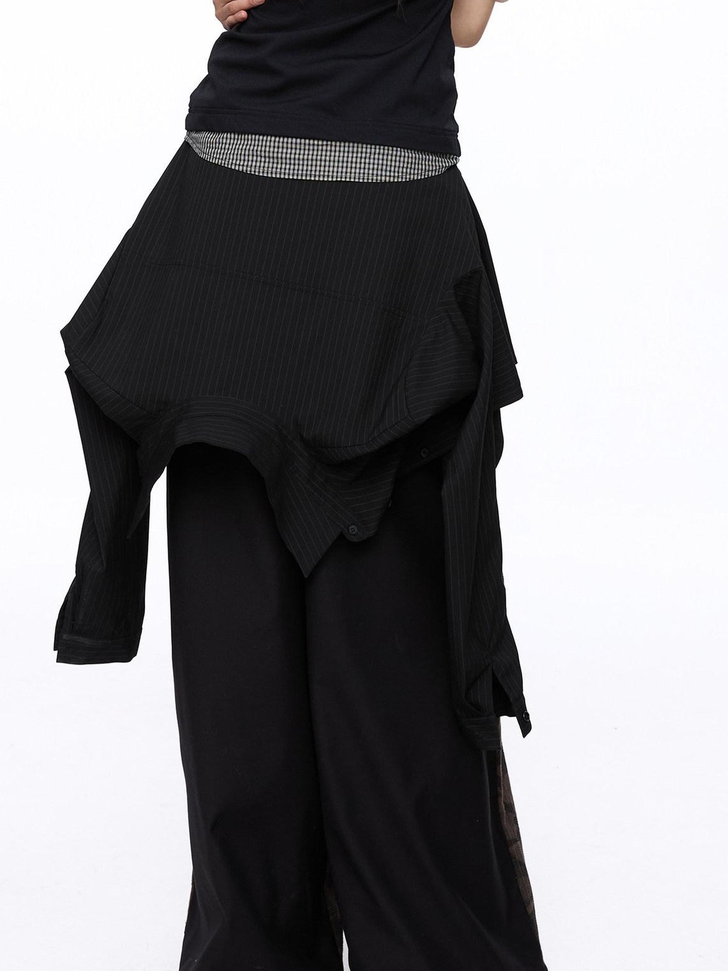 LYUOCHENG Inverted Stripe 3 Way Shirt A Line Women&