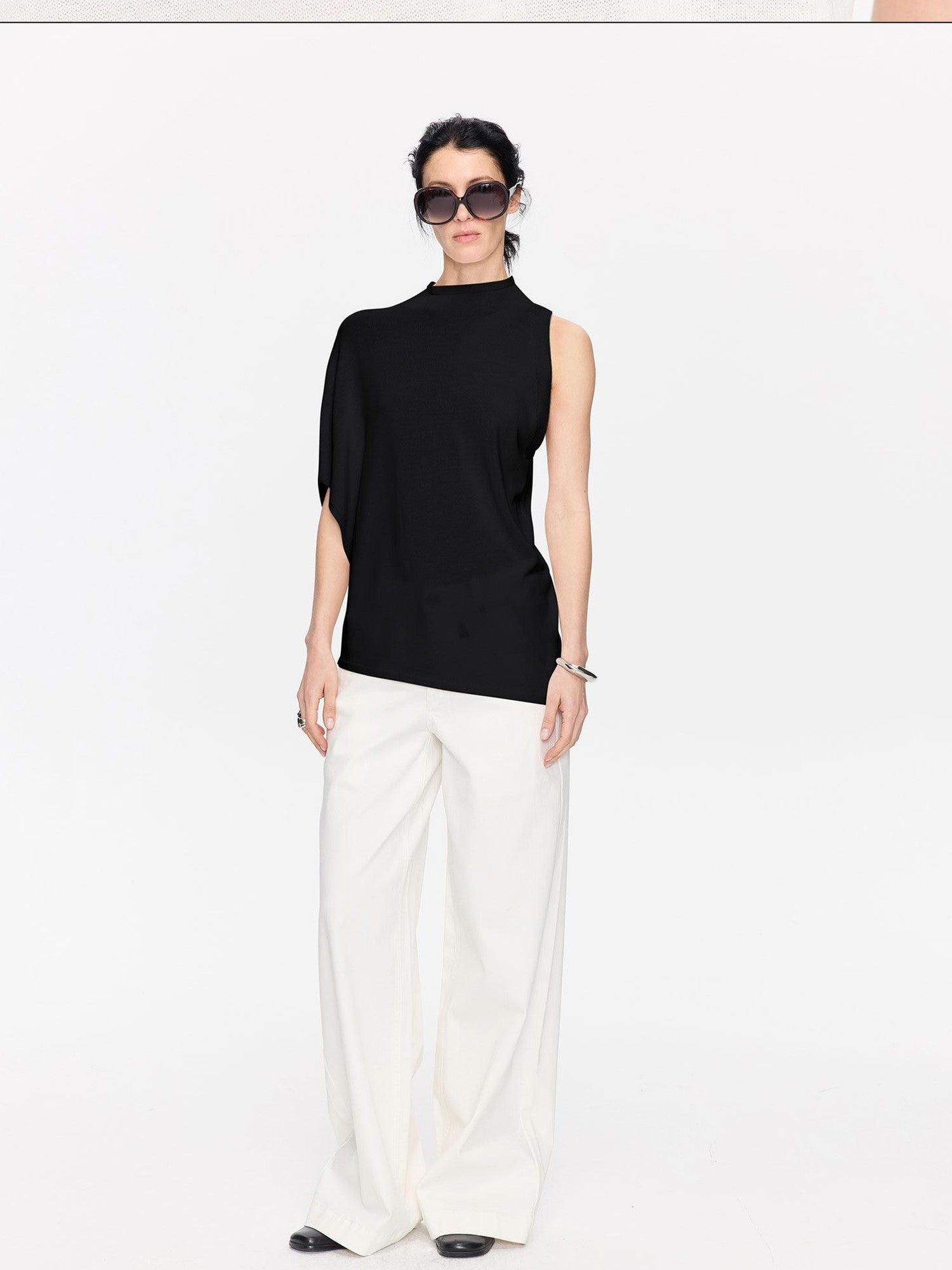 LYUOCHENG Irregular Anti Pilling Knit Batwing Women&