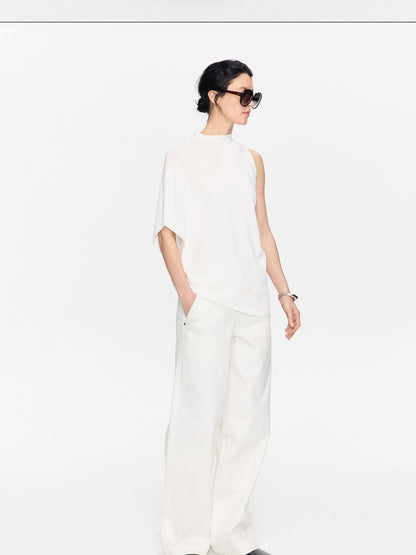 LYUOCHENG Irregular Anti Pilling Knit Batwing Women&