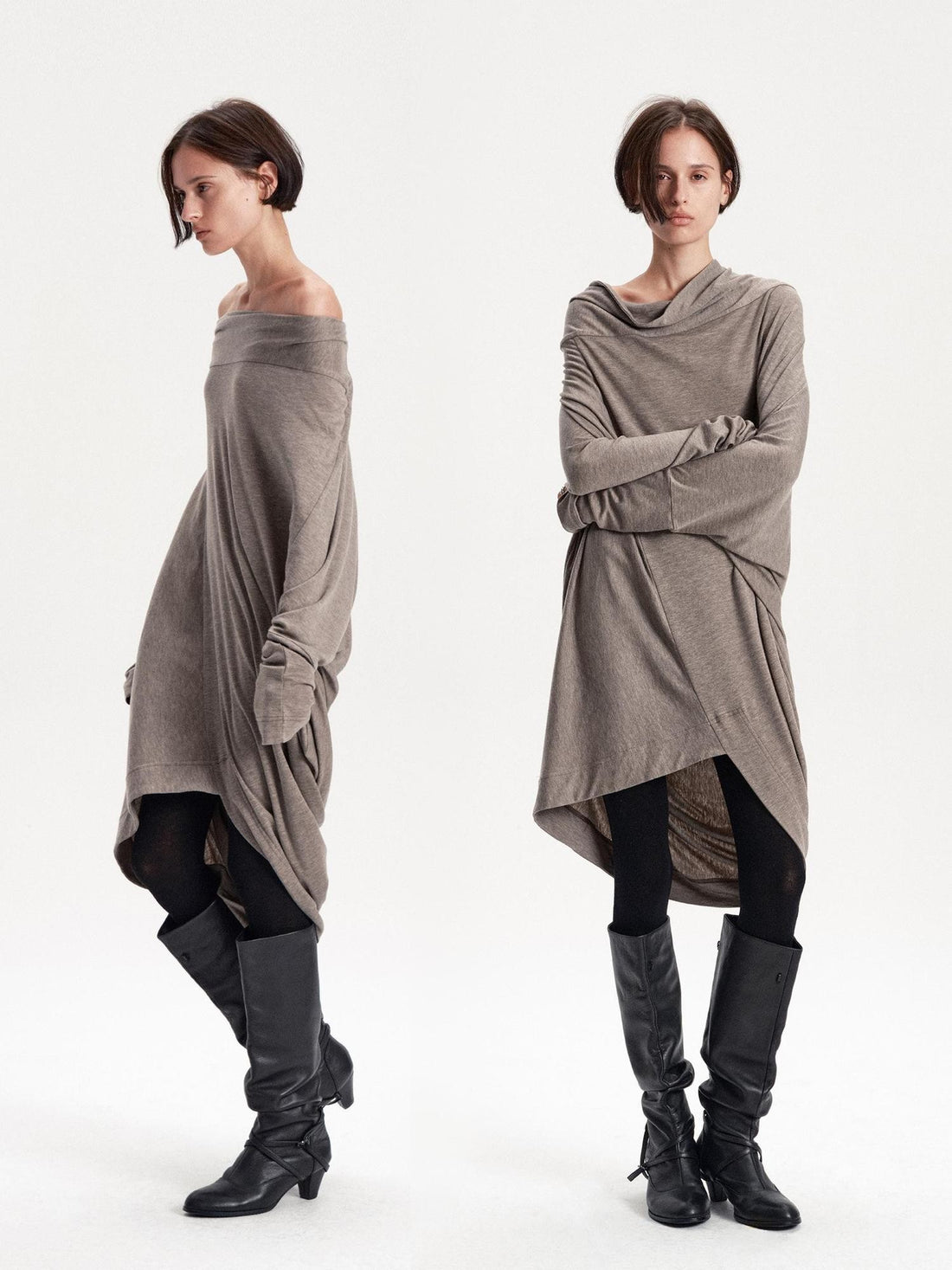 LYUOCHENG Irregular Draped One Shoulder Women&
