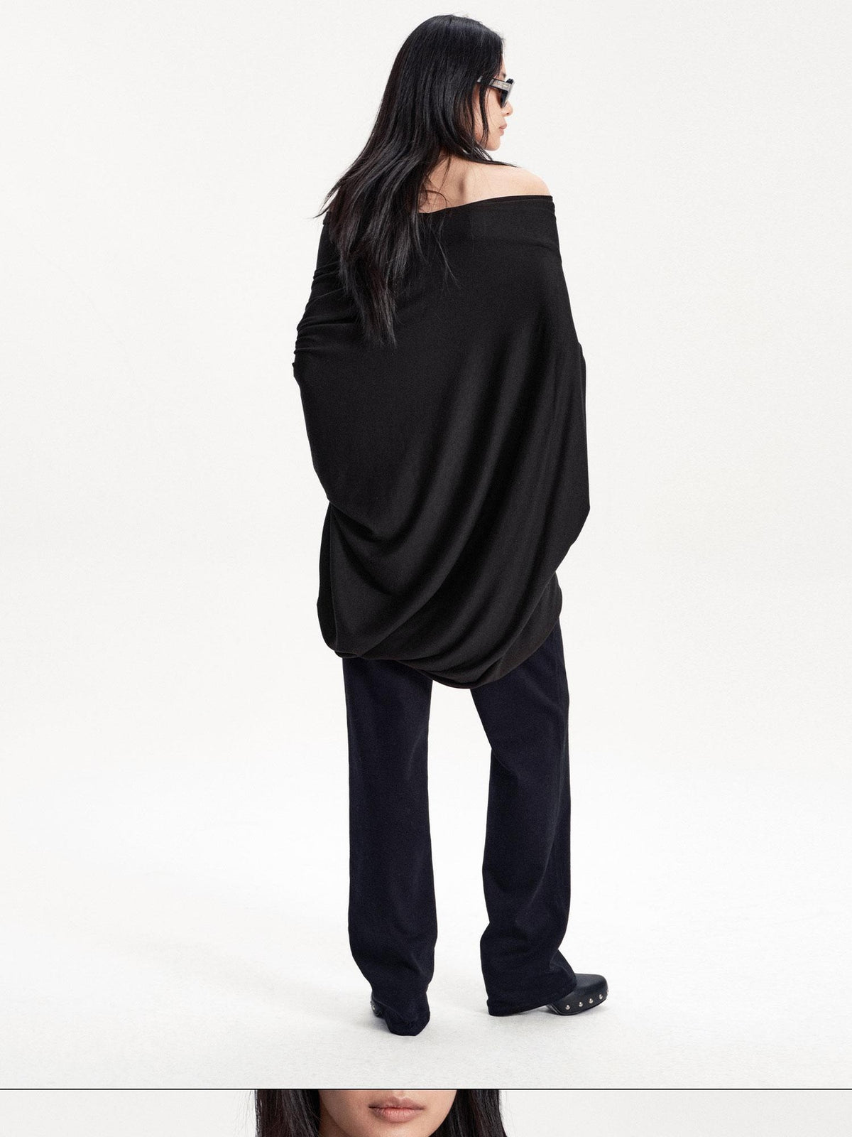 LYUOCHENG Irregular Draped One Shoulder Women&
