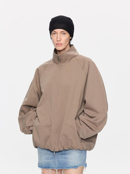 LYUOCHENG Khaki Boxy Zippered Women&