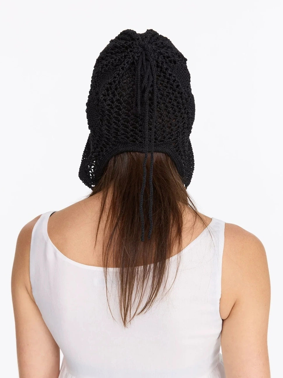 LYUOCHENG Knit Mesh Slouchy Beanie With Drawstring