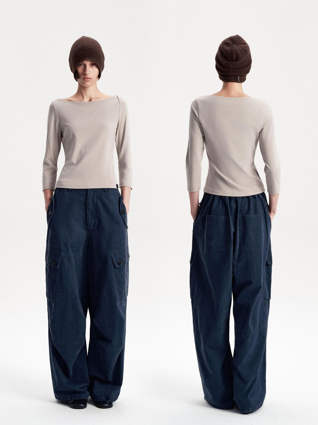 LYUOCHENG Knitted Boat Neck Solid Color Slim Fit Women&