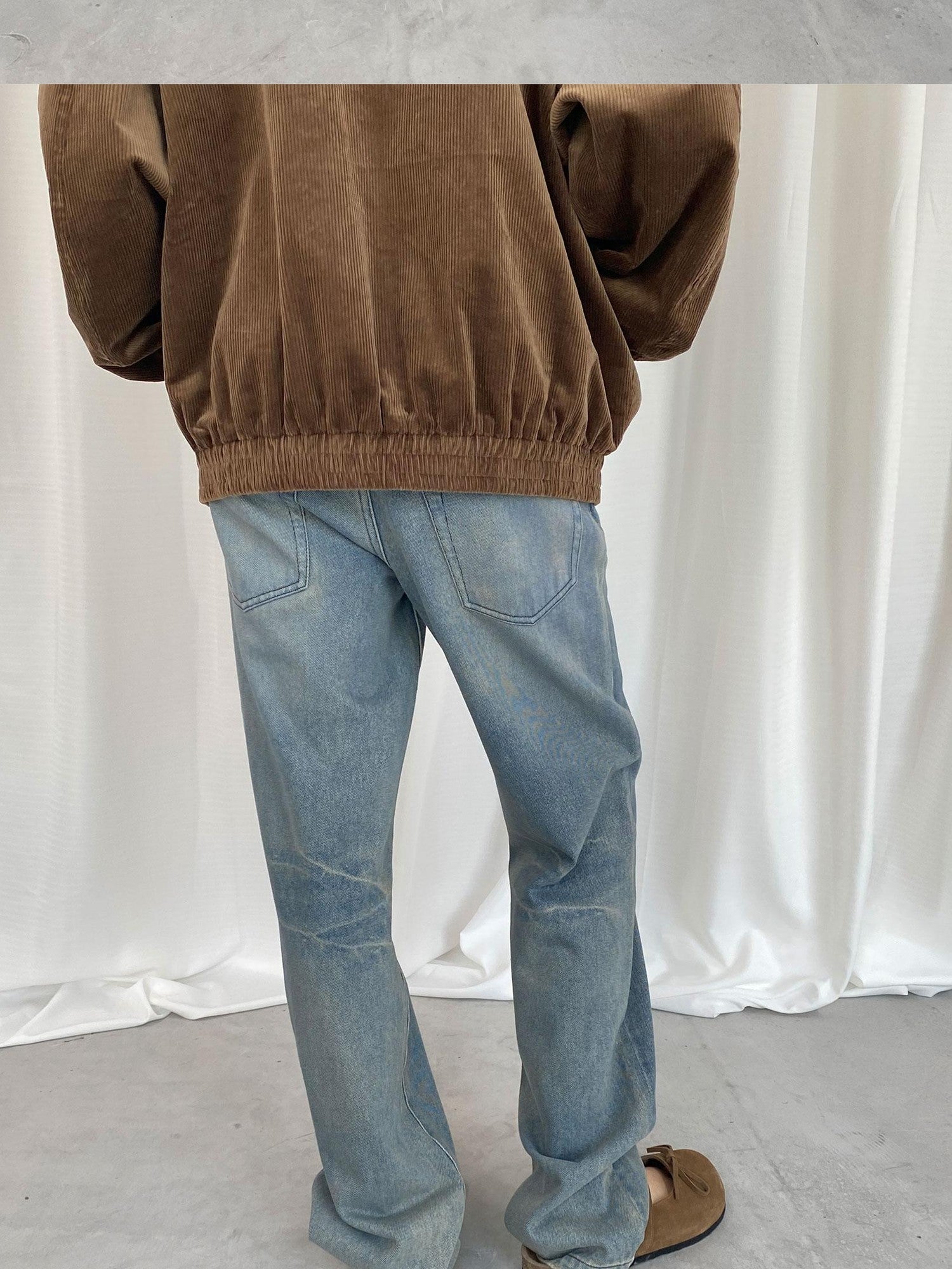 LYUOCHENG Light Blue Washed High Waist Women&