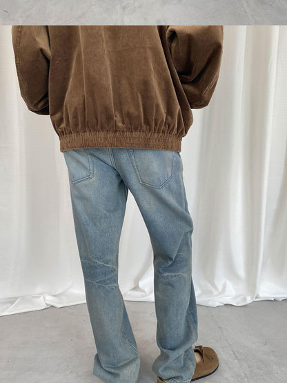 LYUOCHENG Light Blue Washed High Waist Women&