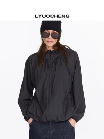 Lightweight Upf 50 Plus Hooded Sun Protection Jacket
