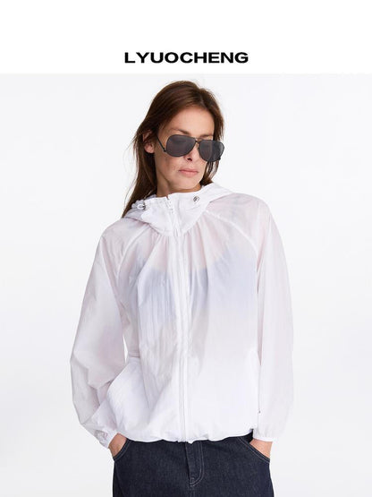 Lightweight Upf 50 Plus Hooded Sun Protection Jacket