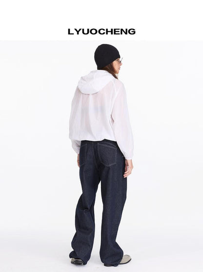 Lightweight Upf 50 Plus Hooded Sun Protection Jacket