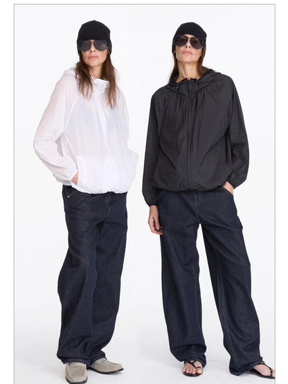 Lightweight Upf 50 Plus Hooded Sun Protection Jacket