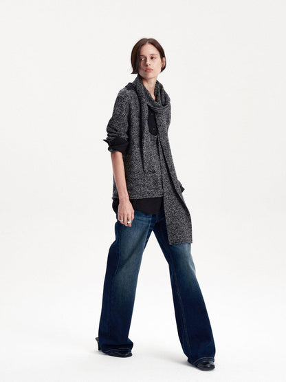 LYUOCHENG Long Rectangular Solid Wool Blend Women&