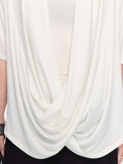 LYUOCHENG Loose Irregular Draped Neck Two Piece Women&