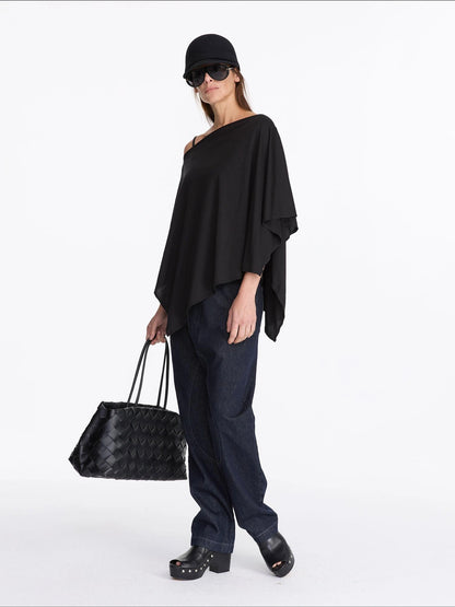 LYUOCHENG Low Rise Raw Denim Baggy Jeans With Dropped Crotch