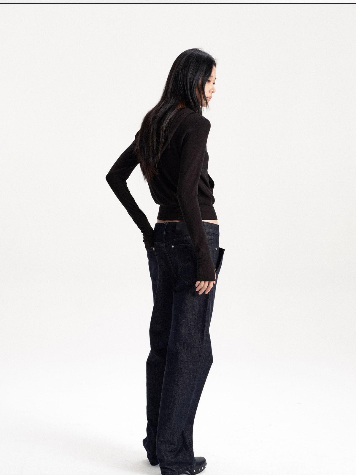 LYUOCHENG Low Waist Pocket Cotton Women&