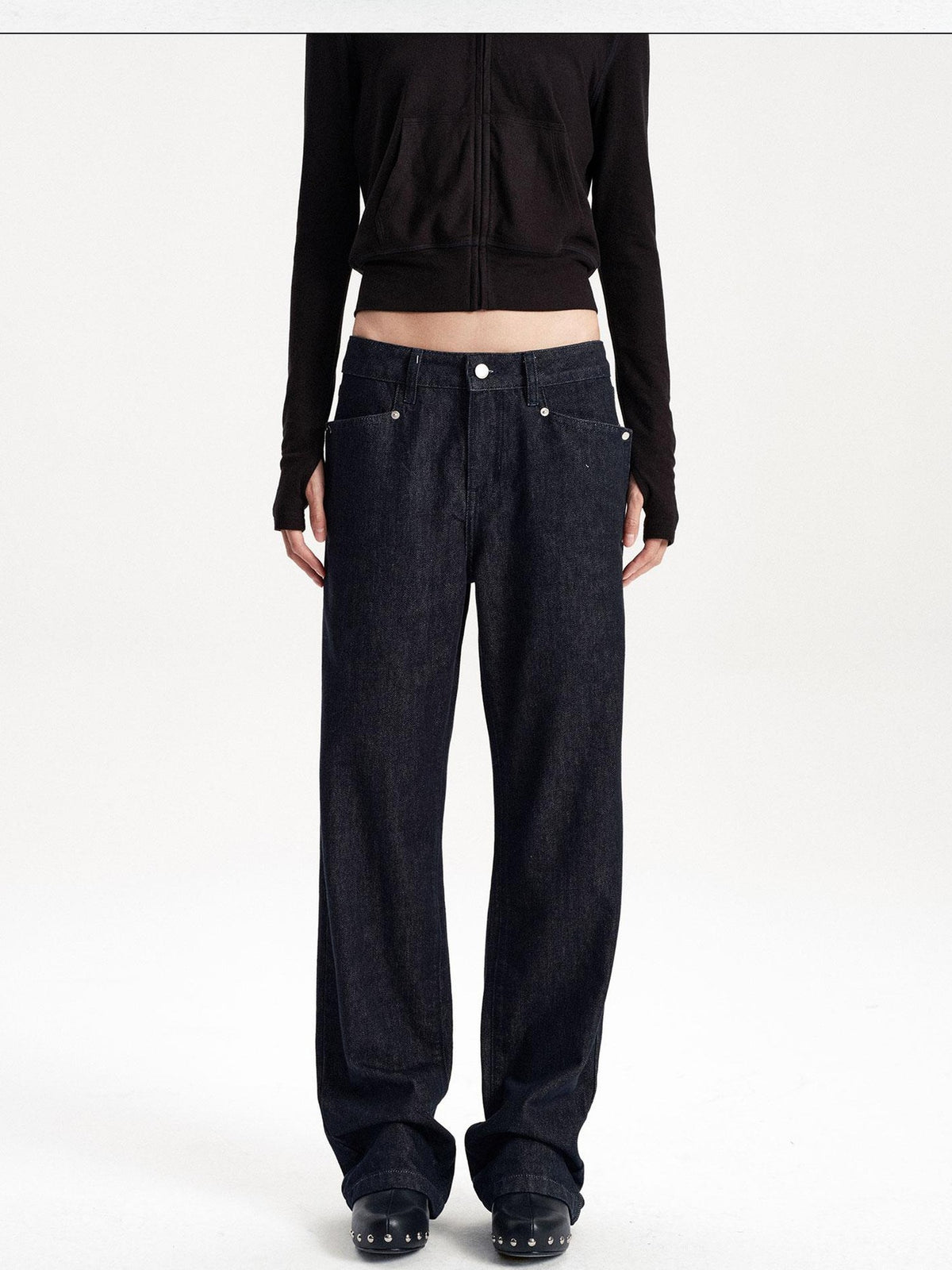 LYUOCHENG Low Waist Pocket Cotton Women&