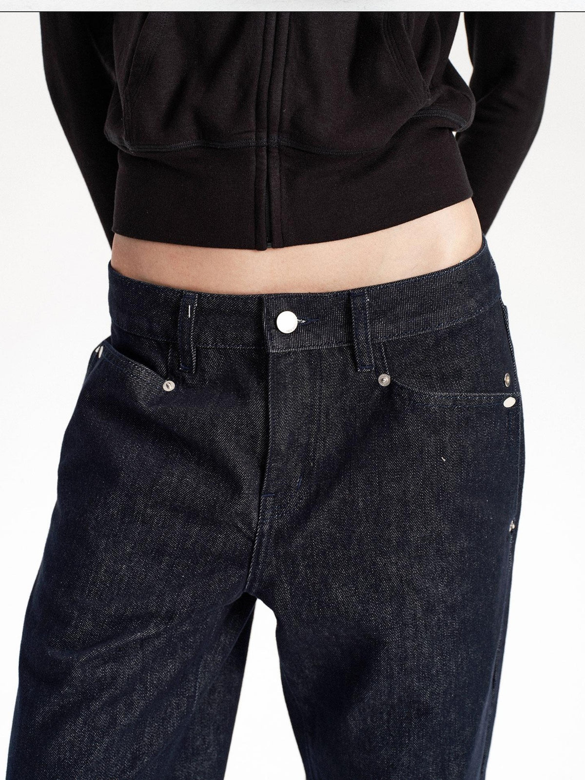 LYUOCHENG Low Waist Pocket Cotton Women&