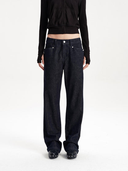LYUOCHENG Low Waist Pocket Cotton Women&