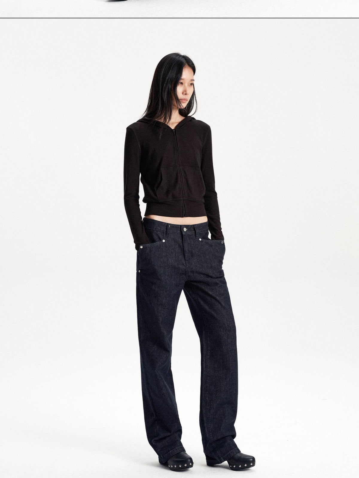 LYUOCHENG Low Waist Pocket Cotton Women&